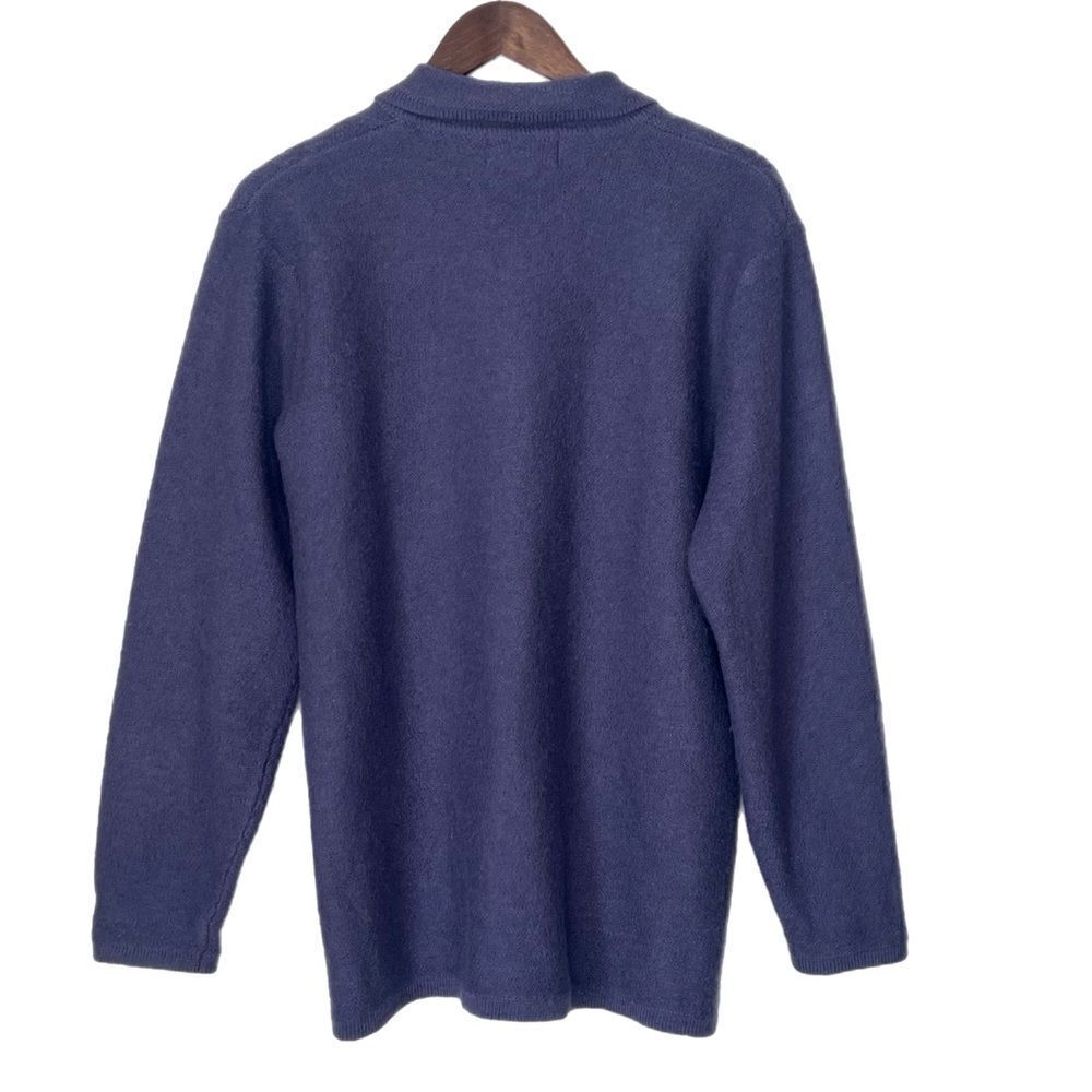 John Meyer Classics Wool Collared Button Up Cable… - image 2